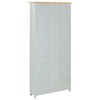 vidaXL 6-Tier Bookcase 80x22.5x170 cm Solid Oak Wood