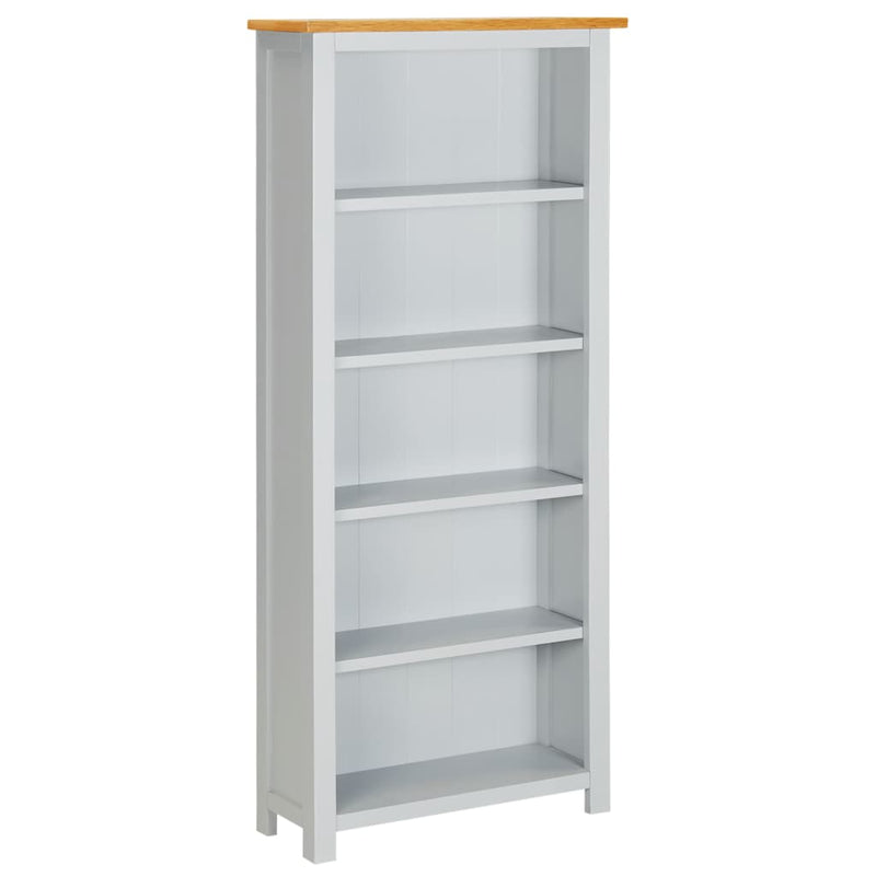 vidaXL 6-Tier Bookcase 80x22.5x170 cm Solid Oak Wood