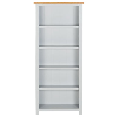 vidaXL 6-Tier Bookcase 80x22.5x170 cm Solid Oak Wood