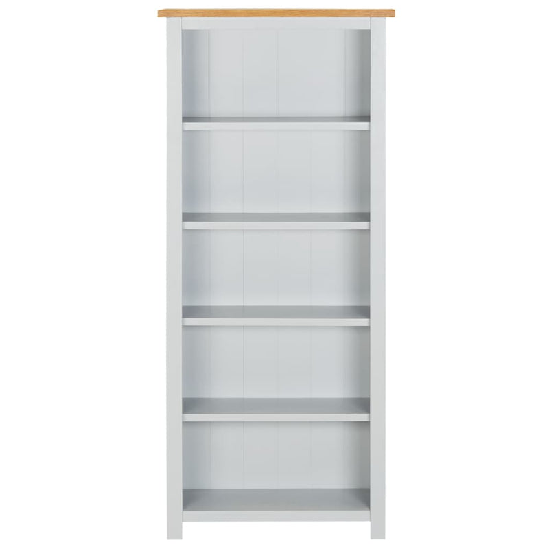 vidaXL 6-Tier Bookcase 80x22.5x170 cm Solid Oak Wood