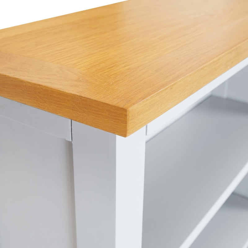 vidaXL 6-Tier Bookcase 80x22.5x170 cm Solid Oak Wood