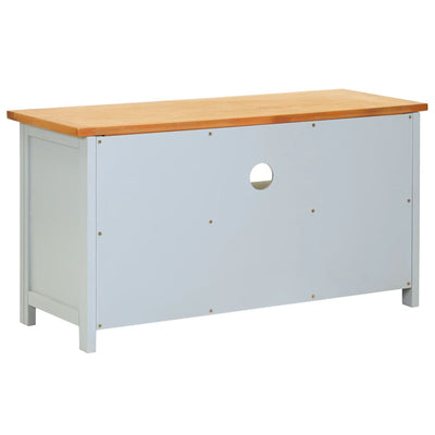 vidaXL TV Cabinet 90x35x48 cm Solid Oak Wood