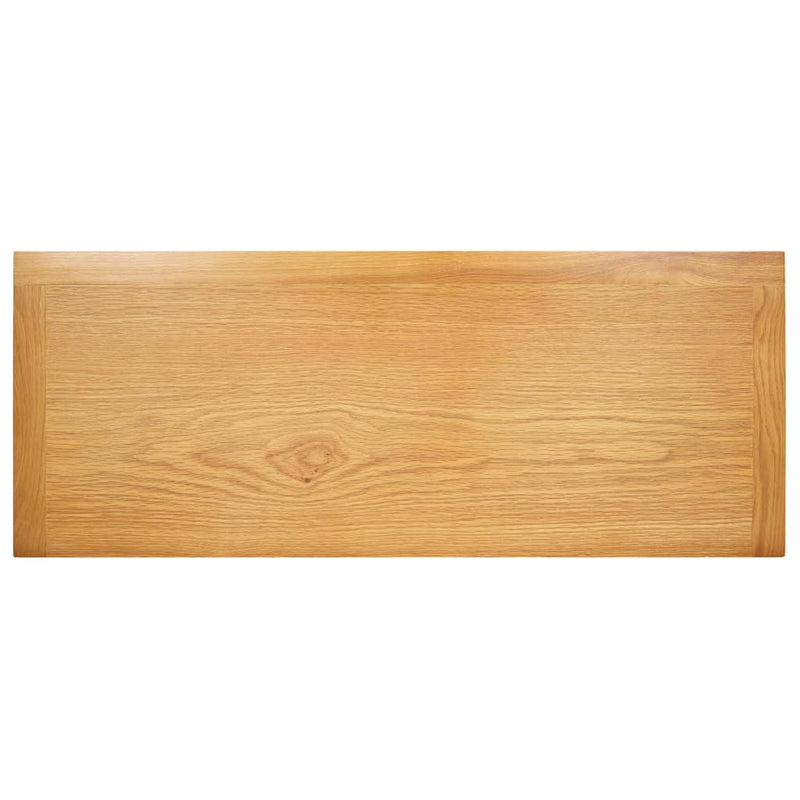 vidaXL TV Cabinet 90x35x48 cm Solid Oak Wood