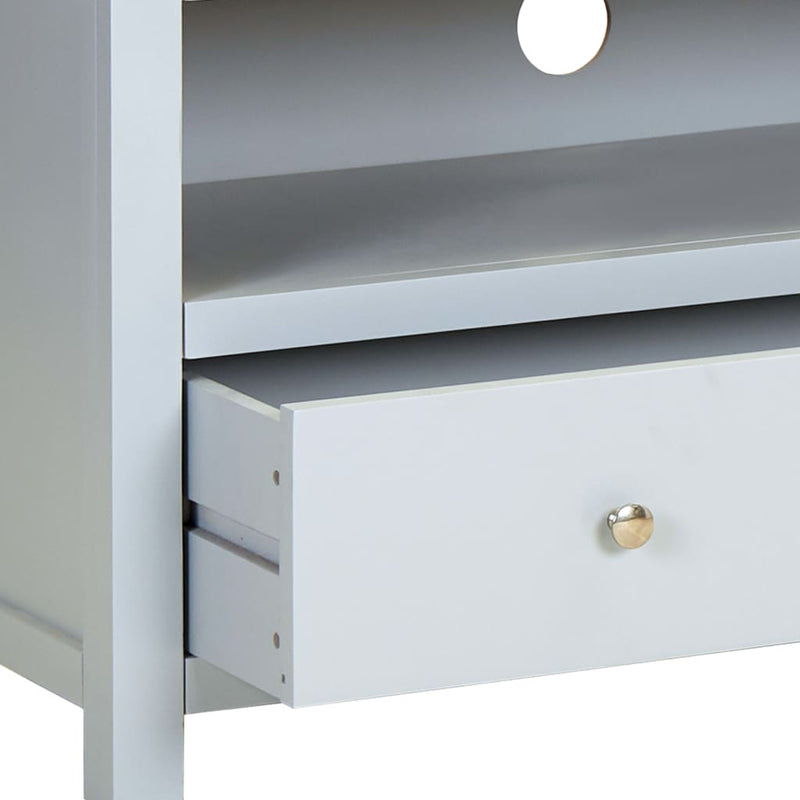 vidaXL TV Cabinet 90x35x48 cm Solid Oak Wood