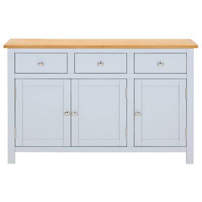 vidaXL Sideboard 110x33.5x70 cm Solid Oak Wood