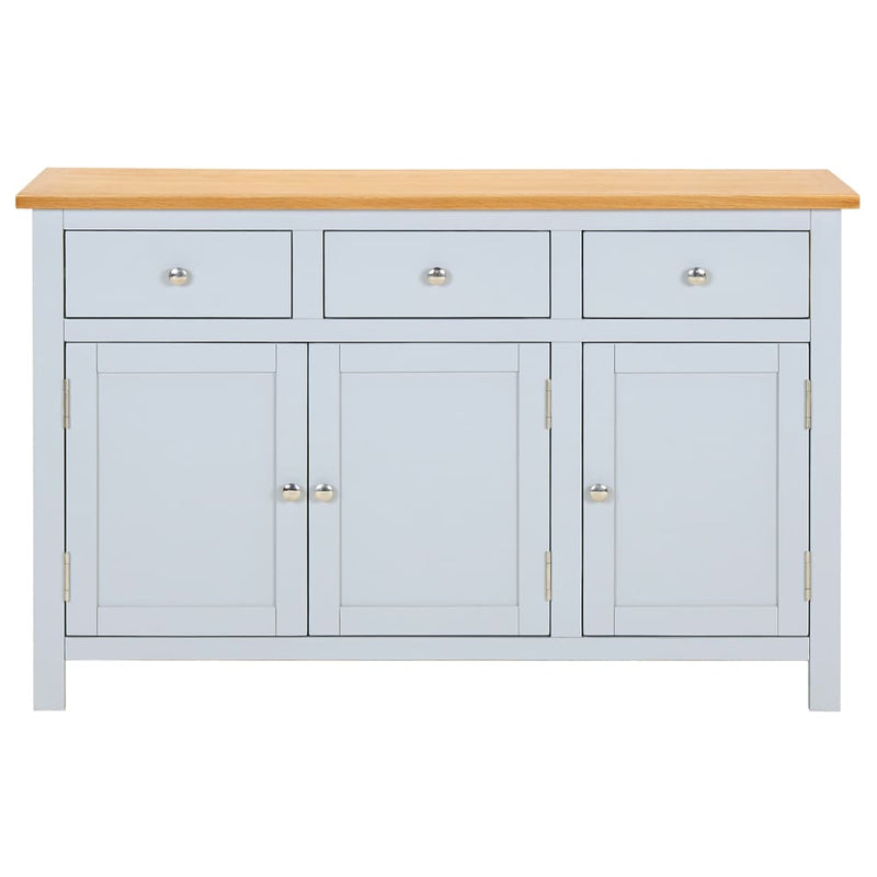 vidaXL Sideboard 110x33.5x70 cm Solid Oak Wood