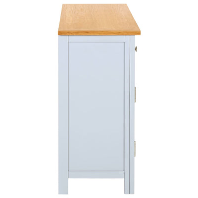 vidaXL Sideboard 110x33.5x70 cm Solid Oak Wood