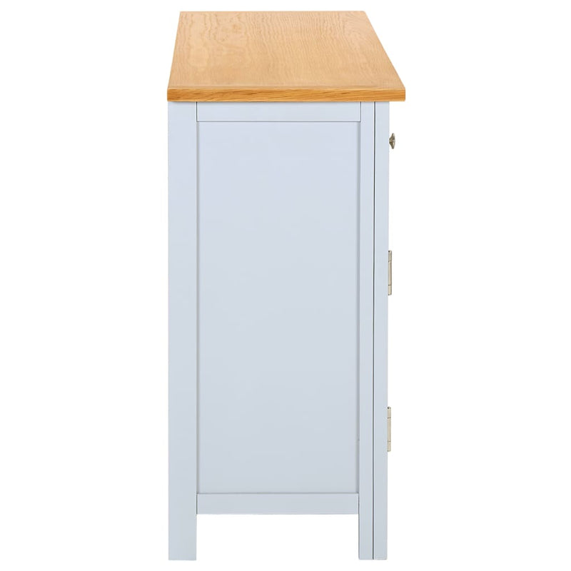 vidaXL Sideboard 110x33.5x70 cm Solid Oak Wood