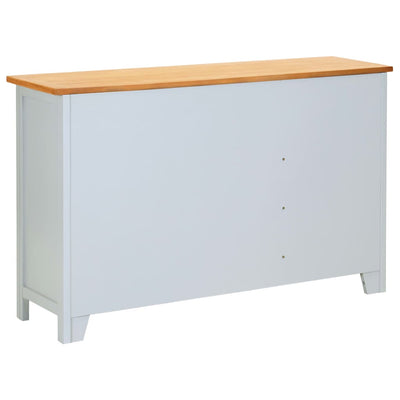 vidaXL Sideboard 110x33.5x70 cm Solid Oak Wood