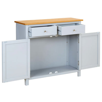 vidaXL Sideboard 90x33.5x83 cm Solid Oak Wood