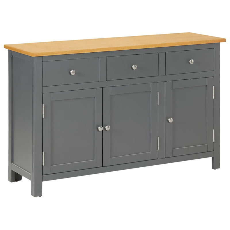 vidaXL Sideboard 110x33.5x70 cm Solid Oak Wood