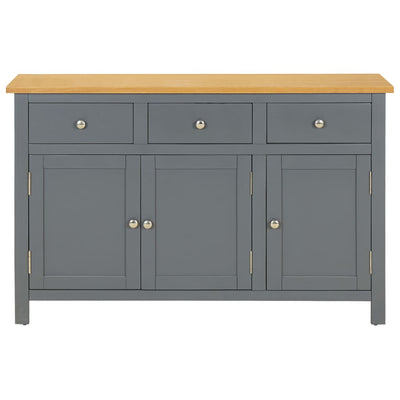 vidaXL Sideboard 110x33.5x70 cm Solid Oak Wood