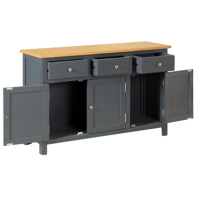 vidaXL Sideboard 110x33.5x70 cm Solid Oak Wood