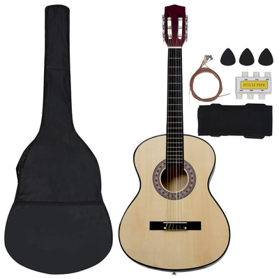vidaXL 8 Piece Classical Guitar Beginner Set 3/4 36"