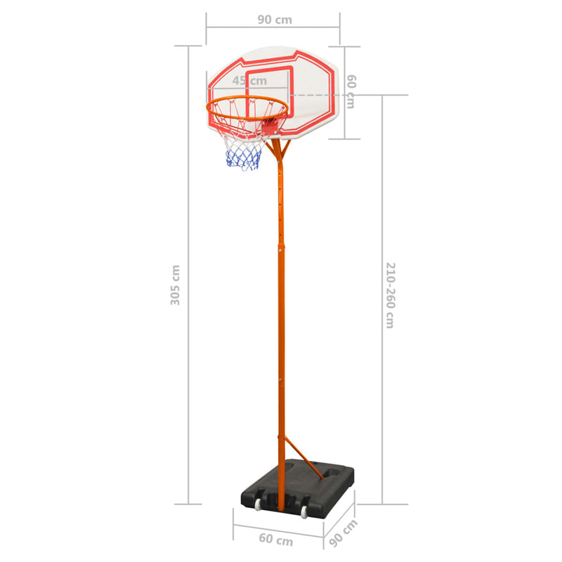 vidaXL Basketball Hoop Set 305 cm
