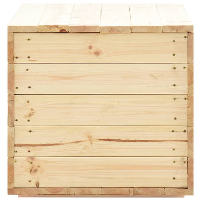 vidaXL Storage Box 60x54x50.7 cm Solid Pine Wood