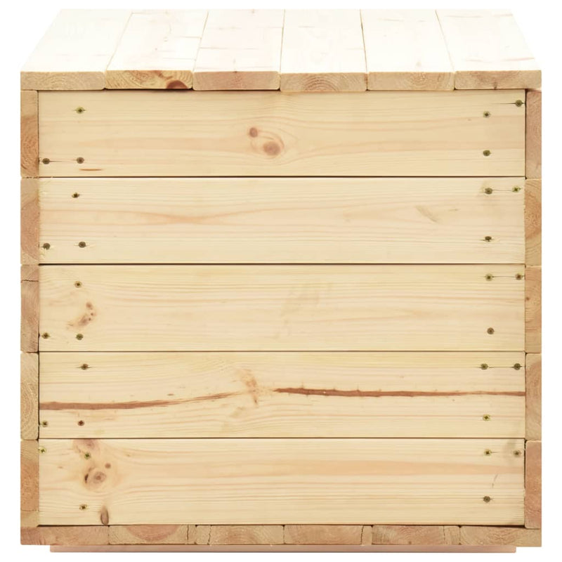 vidaXL Storage Box 60x54x50.7 cm Solid Pine Wood