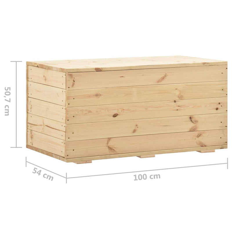 vidaXL Storage Box 60x54x50.7 cm Solid Pine Wood