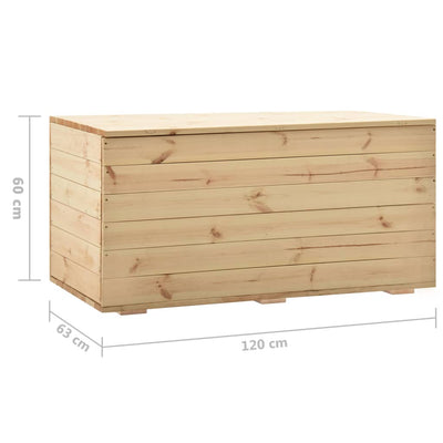 vidaXL Storage Box 60x54x50.7 cm Solid Pine Wood
