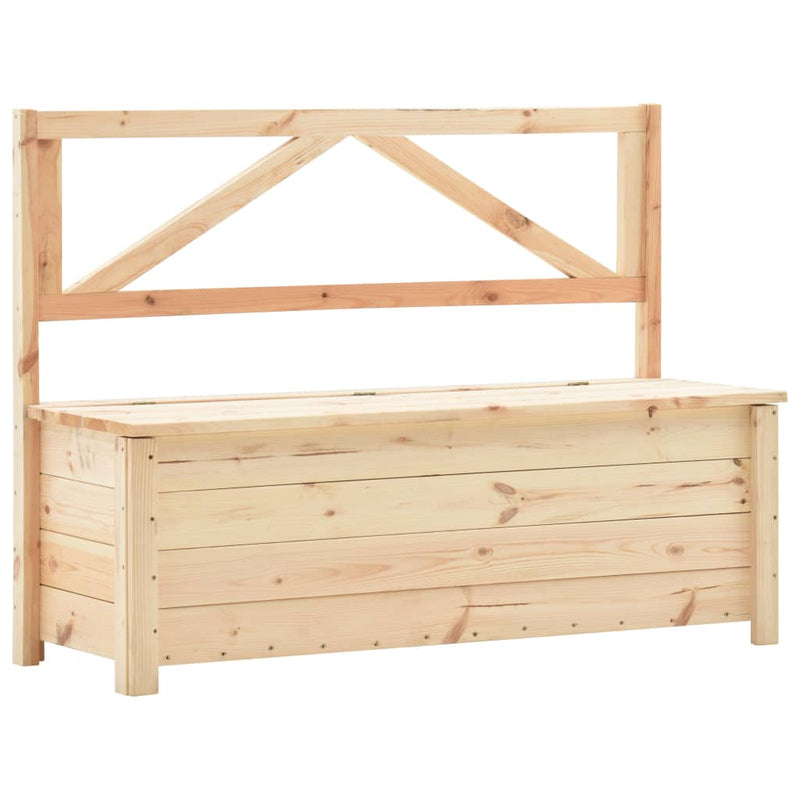 vidaXL Storage Bench 120 cm Solid Pine Wood
