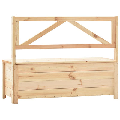 vidaXL Storage Bench 120 cm Solid Pine Wood
