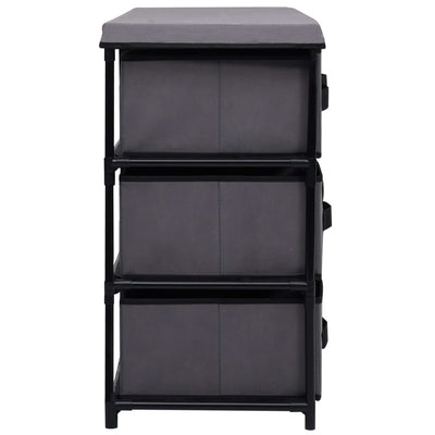 vidaXL Storage Cabinet with 6 Drawers 55x29x55 cm Grey Steel