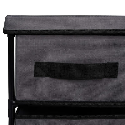 vidaXL Storage Cabinet with 6 Drawers 55x29x55 cm Grey Steel