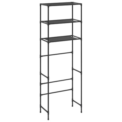 vidaXL 3-Tier Storage Rack over Toilet Black 53x28x169 cm