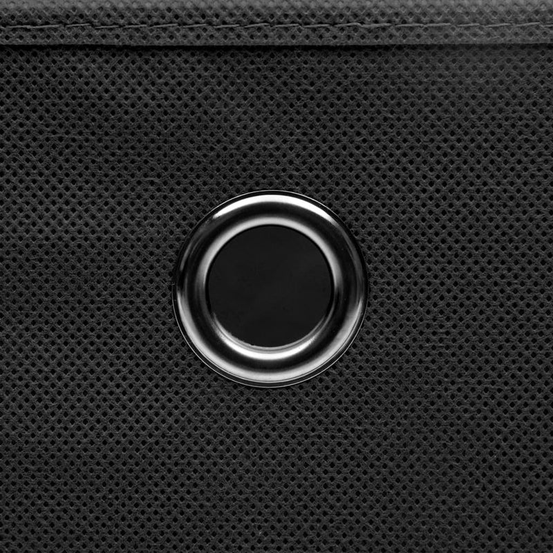vidaXL Storage Boxes with Lids 10 pcs Black 32x32x32 cm Fabric