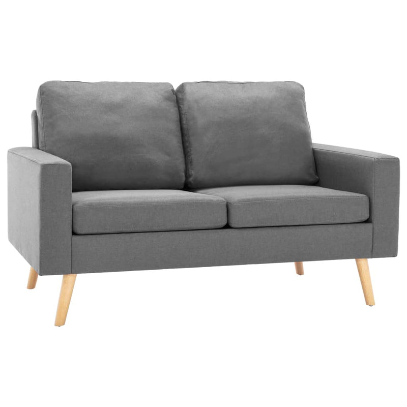 vidaXL 2-Seater Sofa Black Fabric