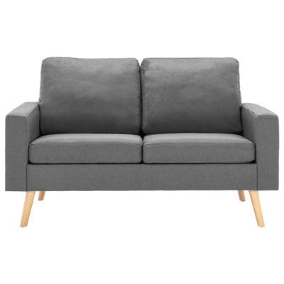 vidaXL 2-Seater Sofa Black Fabric