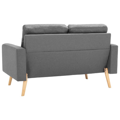 vidaXL 2-Seater Sofa Black Fabric