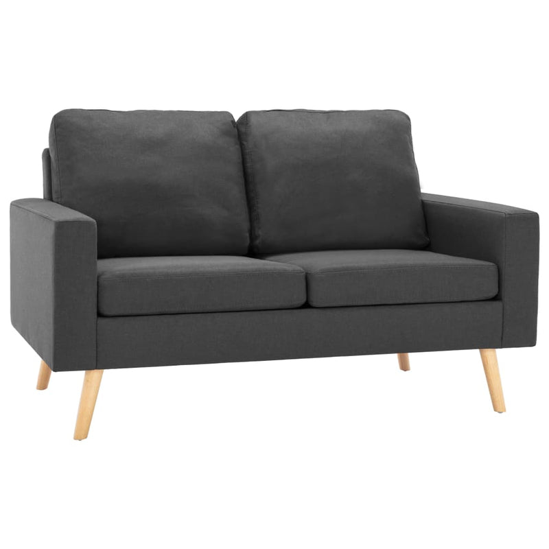 vidaXL 2-Seater Sofa Black Fabric
