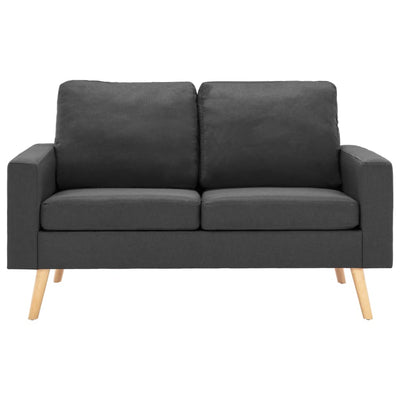 vidaXL 2-Seater Sofa Black Fabric
