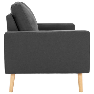 vidaXL 2-Seater Sofa Black Fabric