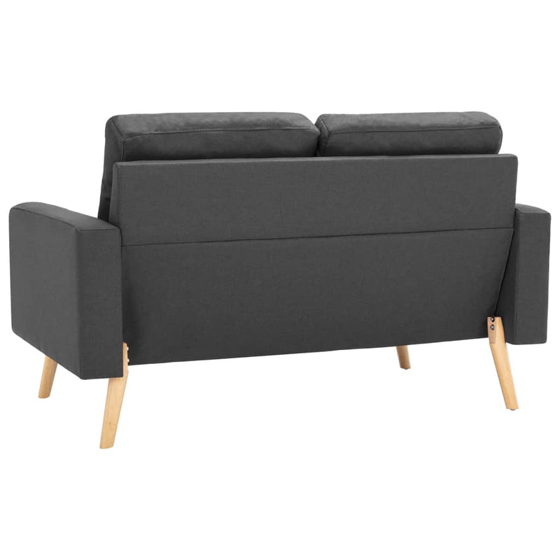 vidaXL 2-Seater Sofa Black Fabric