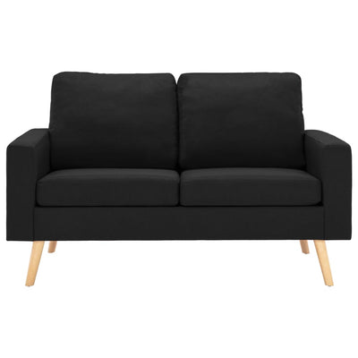 vidaXL 2-Seater Sofa Black Fabric