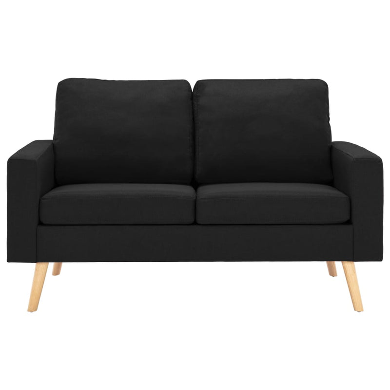 vidaXL 2-Seater Sofa Black Fabric
