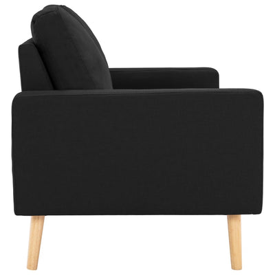 vidaXL 2-Seater Sofa Black Fabric
