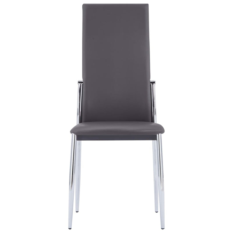 vidaXL 9 Piece Dining Set Faux Leather Grey