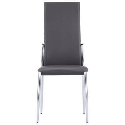 vidaXL 9 Piece Dining Set Faux Leather Grey