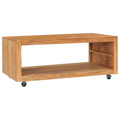 vidaXL Coffee Table 80x80x40 cm Solid Teak Wood