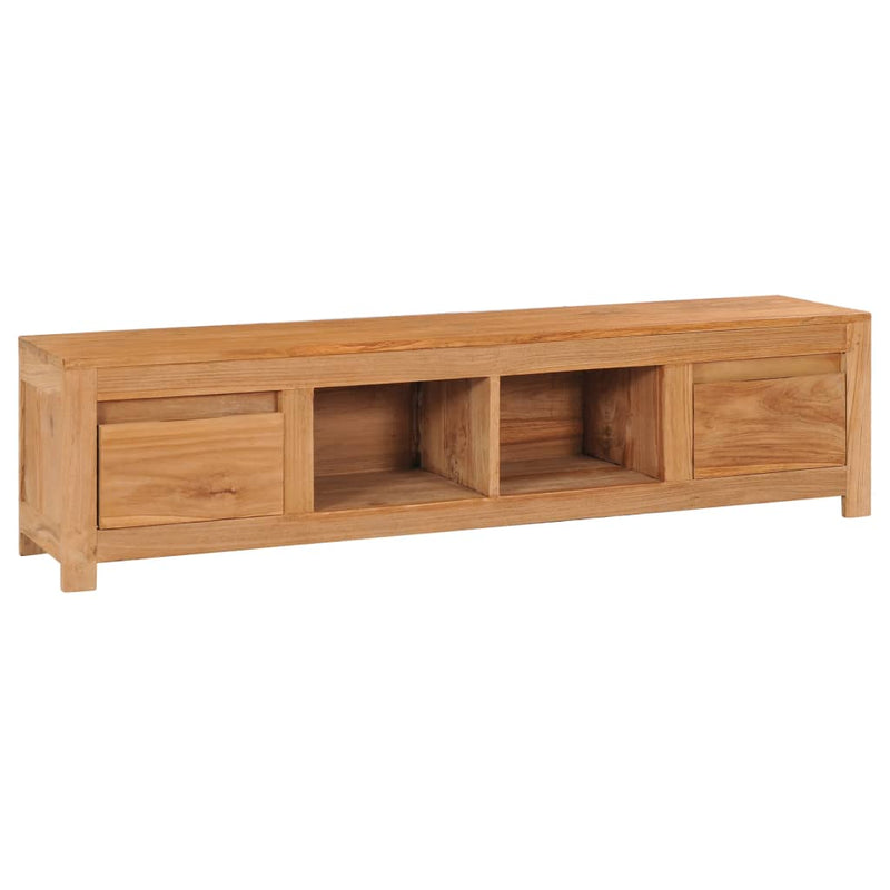 vidaXL TV Cabinet 115x30x35 cm Solid Teak Wood