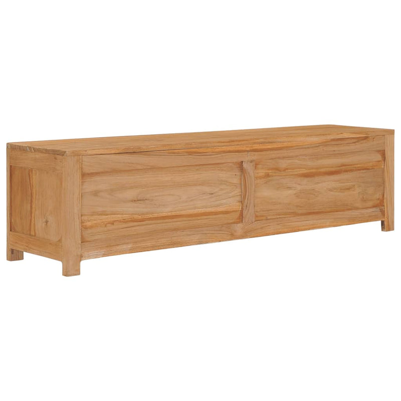 vidaXL TV Cabinet 115x30x35 cm Solid Teak Wood