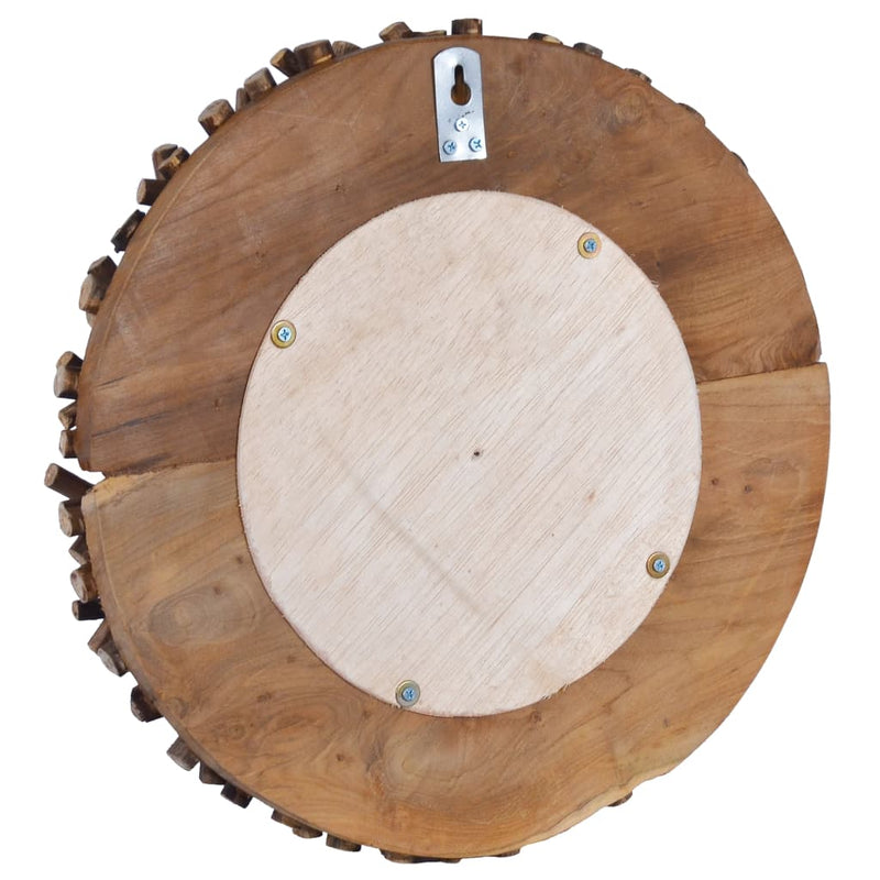 vidaXL Wall Mirror 40 cm Teak Round