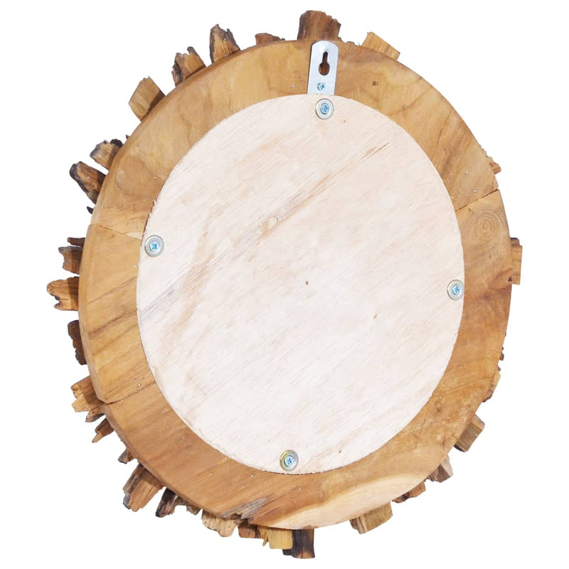 vidaXL Wall Mirror 40 cm Teak Round
