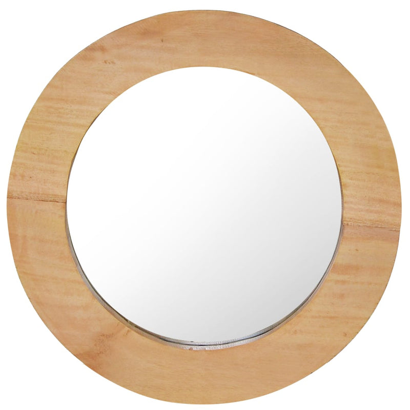vidaXL Wall Mirror 60 cm Teak Round