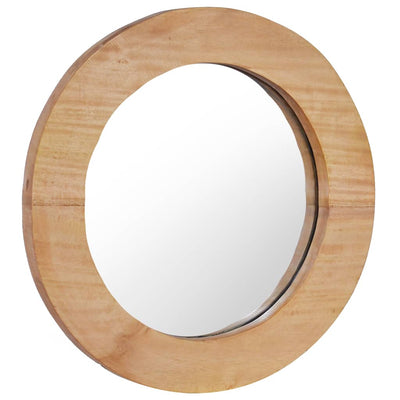 vidaXL Wall Mirror 60 cm Teak Round