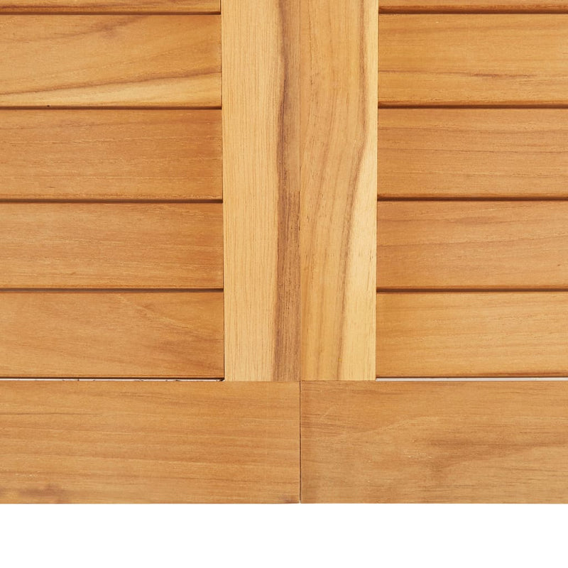 vidaXL 5 Piece Garden Dining Set Solid Teak Wood and Stainless Steel