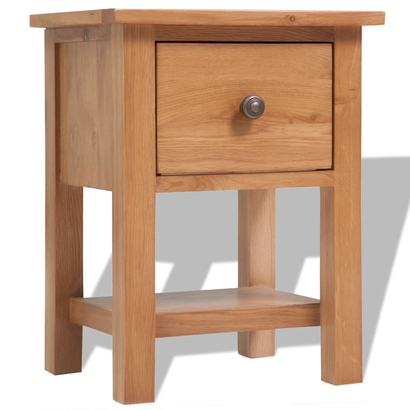 vidaXL Nightstands 2 pcs 36x30x47 cm Solid Oak Wood